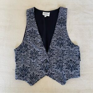 Vtg Ann Hill filigree vest
